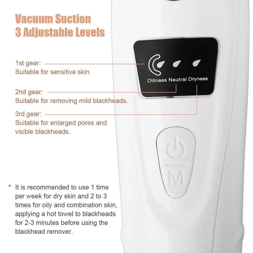 Electric Blackhead Remover with Digital Display | Multi-Tip Pore Cleaning Facial Tool