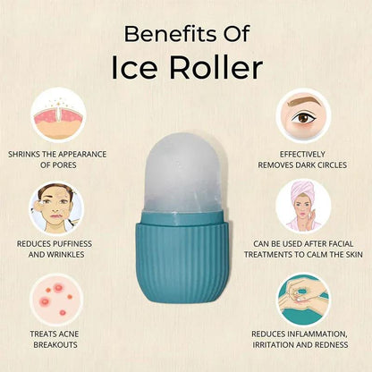 Ice Facial Roller for Face & Eyes | Reusable Cooling Face Massager