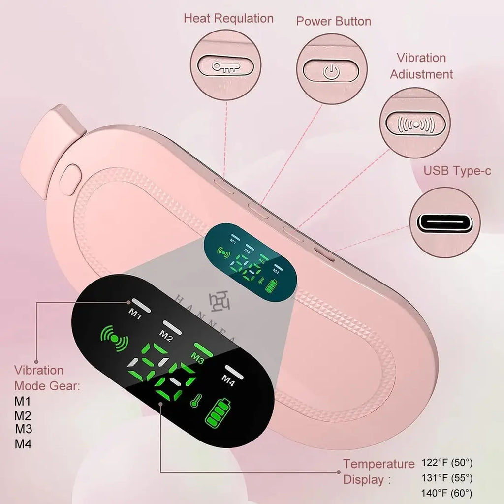 Period Cramp Relief Belt | Heating & Massage Belt for Women