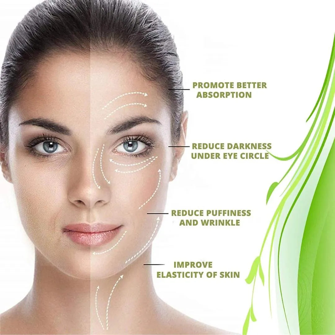 Jade Gua Sha Roller & Facial Massage Tool | Green Jade Face Roller for Skincare