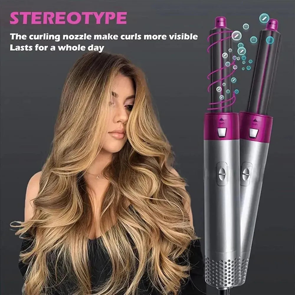 5-in-1 Hair Straightener & Styling Tool | Hair Curler & Straightener for Women