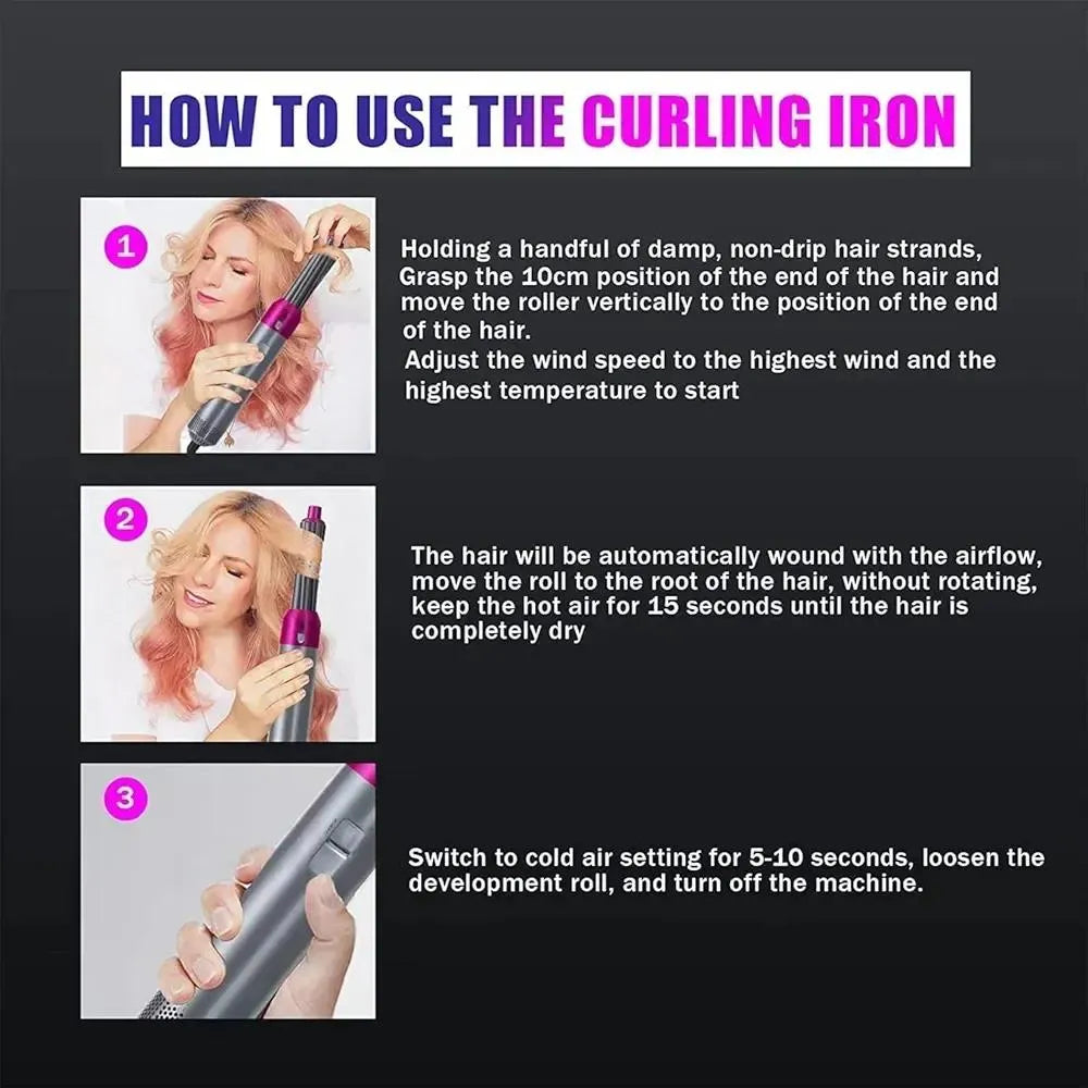 5-in-1 Hair Straightener & Styling Tool | Hair Curler & Straightener for Women