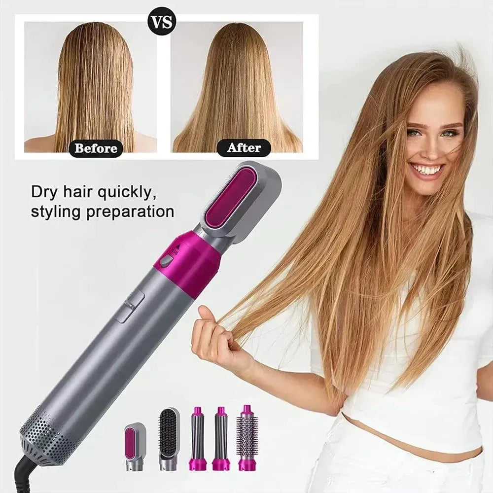 5-in-1 Hair Straightener & Styling Tool | Hair Curler & Straightener for Women